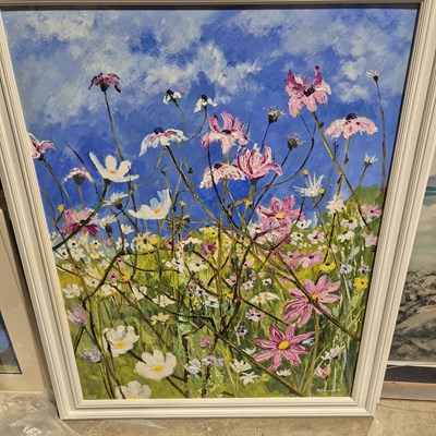 Lot 1847 - E Hallett. Wild flowers and a second work by a...