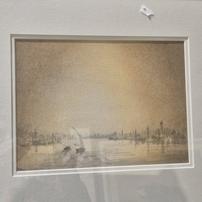 Lot 1864 - William H North- sailing on the Nile. watercolour