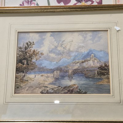 Lot 1865 - Five antique and later watercolours.