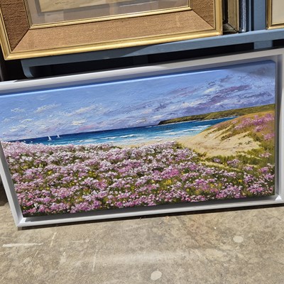 Lot 1866 - Maria Meerstadt- The machair. Acrylic on canvas.