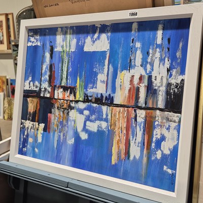 Lot 1868 - Murial Cole. Abstract -reflections. acrylic on...