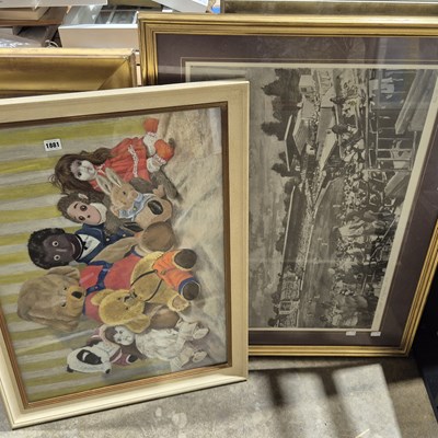 Lot 1881 - Various large decorative furnishing prints