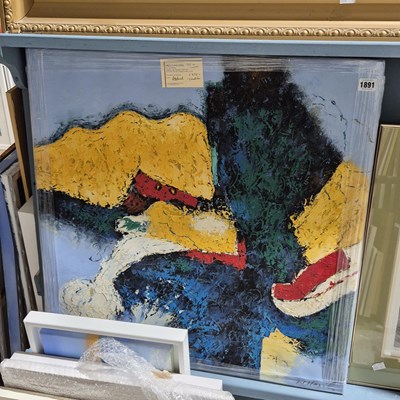 Lot 1891 - Abstract acrylic on canvas- "sandstorm"