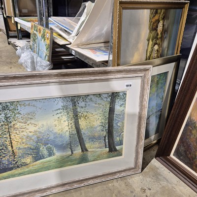 Lot 1919 - Three various decorative framed paintings