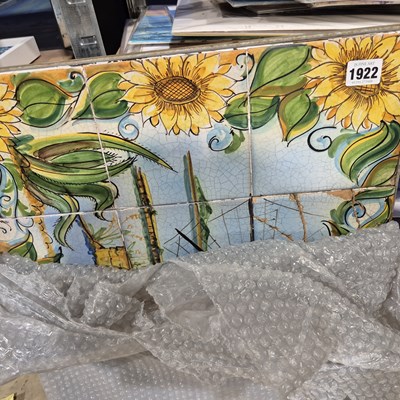 Lot 1922 - A decorative framed tile panel
