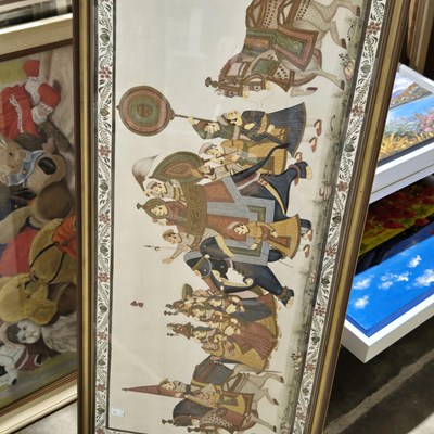 Lot 1950 - A large print of an indian Procession. 43 x...