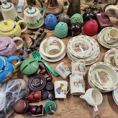 Lot 580 - Doulton Bunnikins wares, string dispensers and...