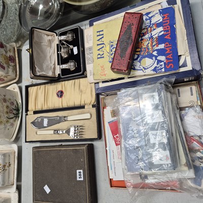 Lot 588 - A cased silver 3 piece cruet, cased...