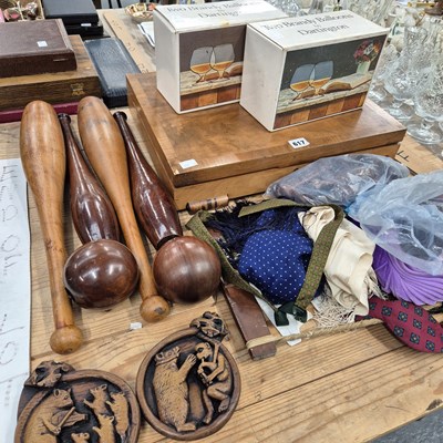 Lot 617 - A canteen of cutlery, Dartington brandy...