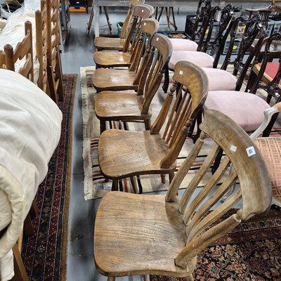Lot 40 - 6 antique country side chairs.