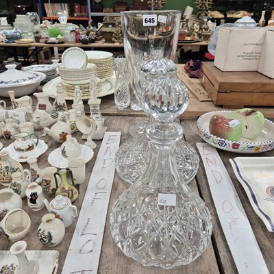 Lot 645 - Two ships decanters together with a vase