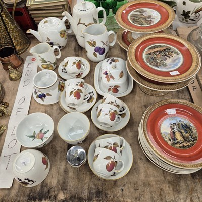 Lot 655 - A Pratt of Fenton printed dessert set together...