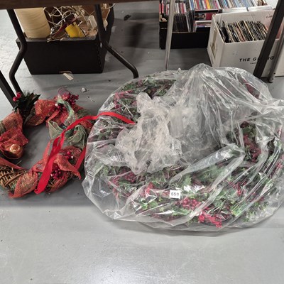 Lot 659 - Two Christmas wreaths