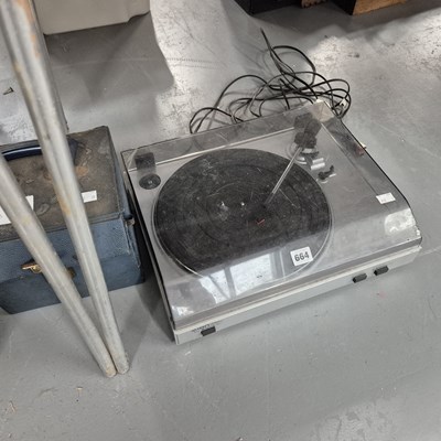 Lot 664 - An Ion record turntable together with a case...