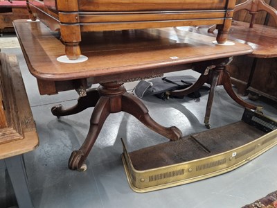 Lot 78 - A Victorian mahogany pedestal Pembroke table.