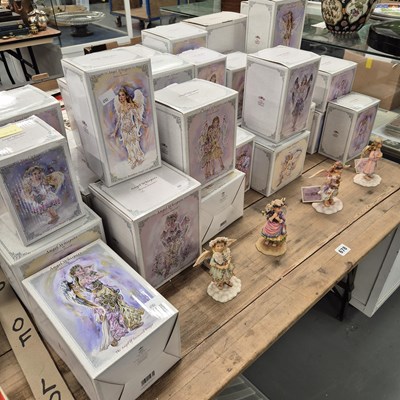 Lot 678 - A collection of boxed Angel Whispers figurines