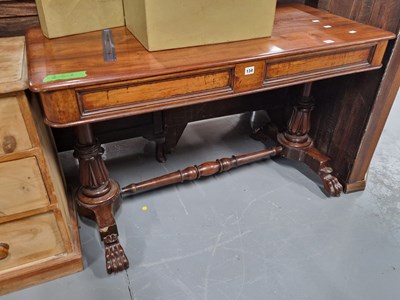 Lot 103 - A Victorian mahogany writing /side table 122 x...