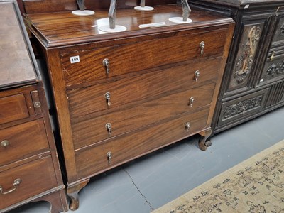 Lot 109 - A 1920's mahogany chest of four long drawers