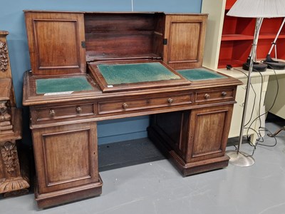 Lot 114 - A Victorian mahogany Dickens desk