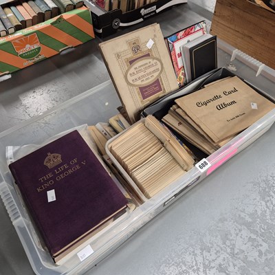 Lot 688 - A collection of cigarette cards in albums and...