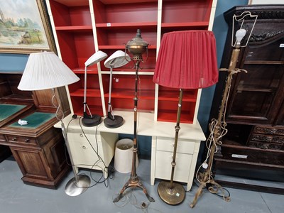 Lot 120 - Various desk and standard lamps