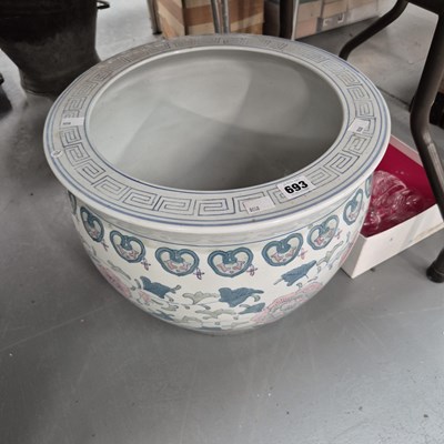 Lot 693 - An oriental planter together with some...