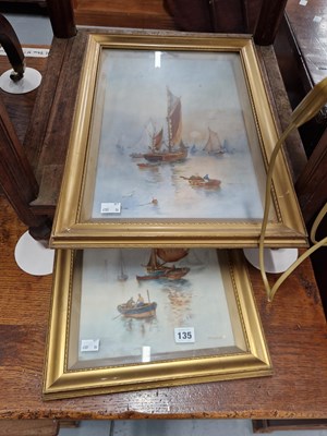 Lot 135 - A pair of watercolours signed M. Healing