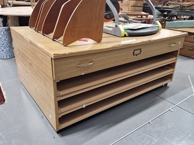 Lot 155 - A large plan chest