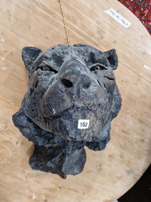 Lot 162 - A life size sculpture of a tigers head.