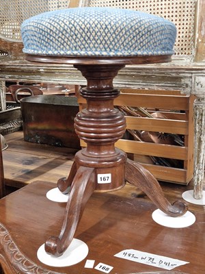 Lot 167 - A Victorian piano stool