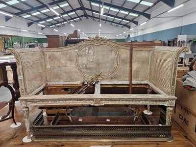 Lot 175 - A small French bergere settee