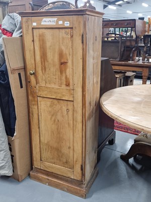 Lot 177 - A small antique pine hall cabinet 55 x 33 x...