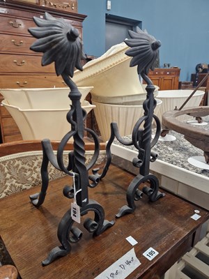 Lot 194 - A pair of fire dogs