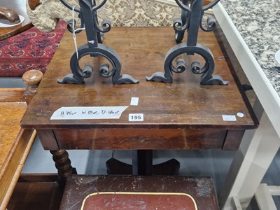 Lot 195 - A small mahogany side table 50 x 46 x 75 cm high