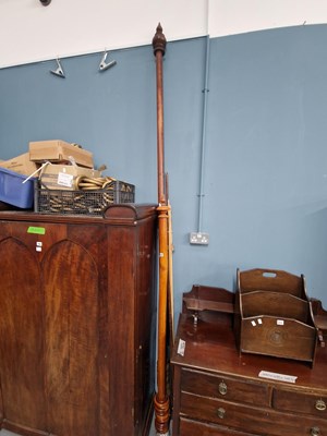 Lot 209 - Large curtain poles and a quantity of wooden...