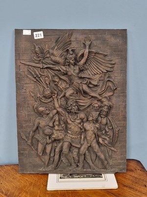 Lot 221 - A sculptural panel- St Micheal