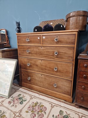 Lot 226 - A large Victorian mahogany chest of five...