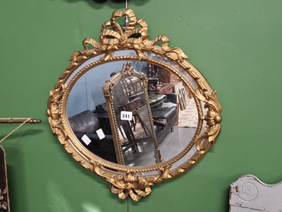 Lot 241 - A gilt framed wall mirror