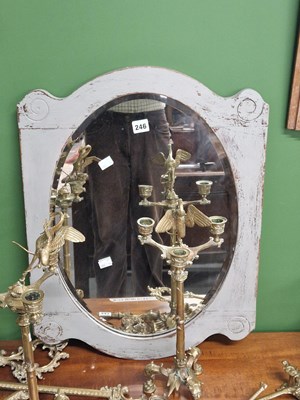 Lot 246 - A painted framed mirror