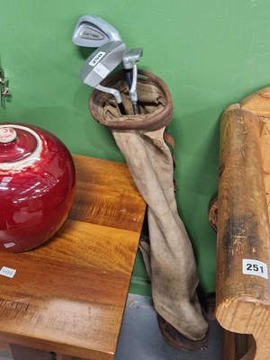Lot 250 - A bag of vintage golf clubs