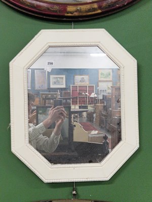 Lot 256 - A white painted frame mirror