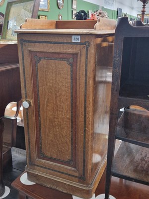 Lot 328 - A Victorian scumbled pine bedside cabinet and...