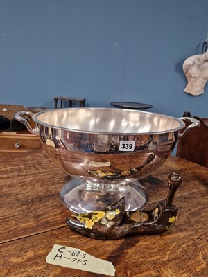 Lot 339 - A large plated punch bowl