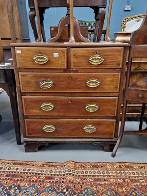 Lot 347 - A Georgian mahogany chest of five drawers