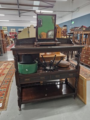 Lot 349 - A late Victorian three-tier buffet server with...