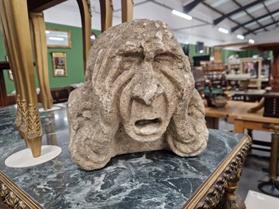Lot 361 - A carved stone gargoyle sculpture