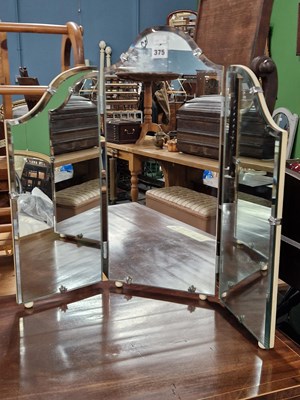 Lot 375 - A small triple plate dressing table mirror