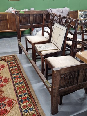 Lot 381 - An oak double bed frame 204 x 137 cm