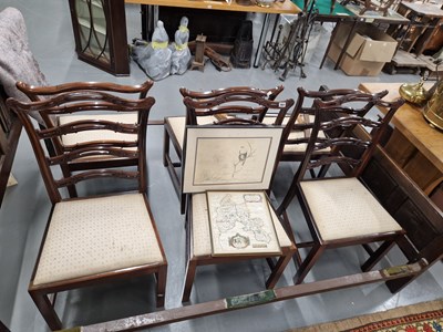 Lot 382 - A set of six Georgian-style mahogany dining...