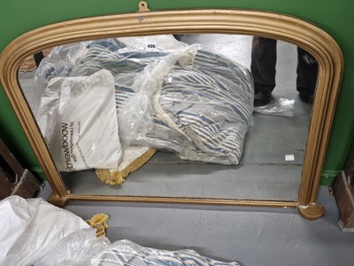 Lot 400 - A Victorian gilt framed overmantle mirror
